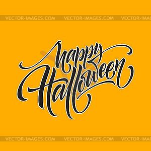 Счастливого Хэллоуина. творческая каллиграфия и кисть - клипарт в векторном формате