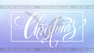 Christmas framed lettering - vector image