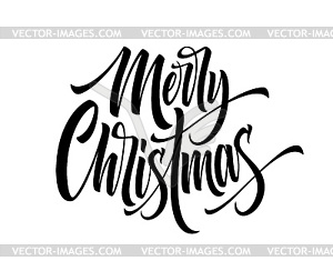 Merry Christmas calligraphy - vector image