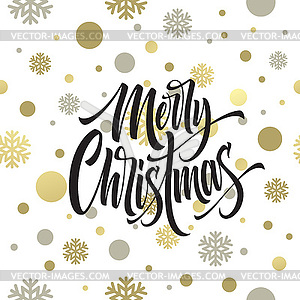 Merry Christmas lettering - vector image