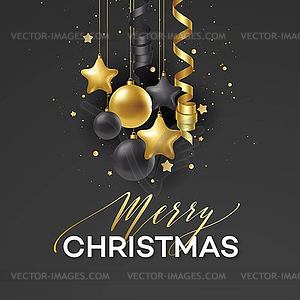 Poster Merry Christmas holiday. Premium - vector image