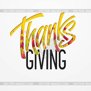 Happy Thanksgiving Day Background. Give Thanks - royalty-free vector clipart