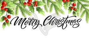 Merry Christmas and Happy New Year banner design - vector image