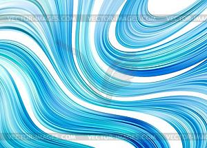 Blue color water Abstract smooth wave. Curve flow - vector clipart