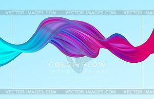 Modern colorful flow poster. Wave Liquid shape in - vector EPS clipart