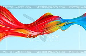 Современный красочный плакат. Волновая форма жидкости в - стоковый векторный клипарт