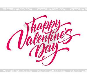 Happy Valentines Day Hand Drawing Lettering design - vector image