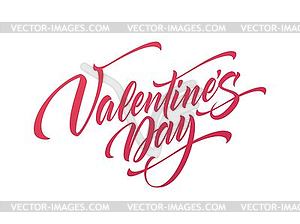 Happy Valentines Day Hand Drawing Lettering design - vector clipart