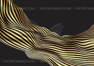 Abstract background with 3d dynamic shapes. Black - vector clipart