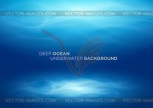 Blue deep water and sea abstract natural background - vector image