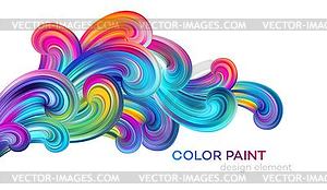 Modern colorful flow poster. Wave Liquid shape colo - vector image