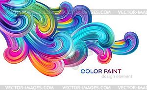 Modern colorful flow poster. Wave Liquid shape colo - vector image