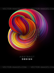 Color Flow Abstract shape poster design - vector image