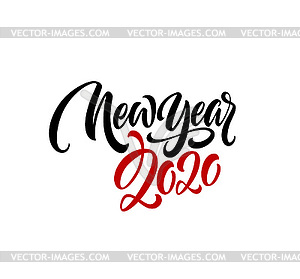 Happy New Year 2020. Lettering greeting inscription - vector image