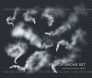 Курить. набор различных реалистичных утепленных - стоковый векторный клипарт