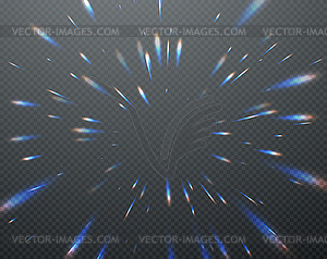 Holographic transparent reflections flare on - vector clipart