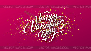 Каллиграфические надписи с Днем Святого Валентина на - векторное изображение EPS