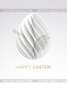 Modern trendy Abstract origami paper Easter egg. - royalty-free vector image