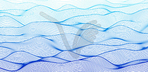 Curve line line water waves pattern. Abstract - vector image