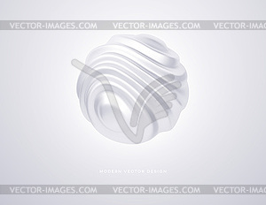 Белая органическая форма 3d сфера. Тренд дизайн для нас - векторный графический клипарт