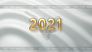 2021 realistic golden 3d inscription on background - vector image