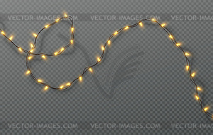 Christmas electric garland of light bulbs on - vector image