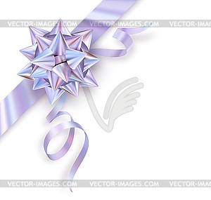 Holographic foil gift bow  - vector clipart / vector image