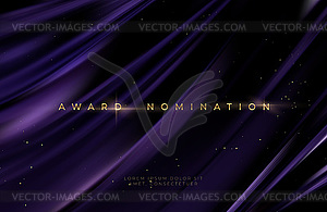 Awarding nomination ceremony luxury black wavy - vector image