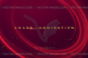 Award nomination ceremony with luxurious red wavy - vector clipart