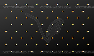 Polka Dot pattern of realistic golden spheres - vector clip art