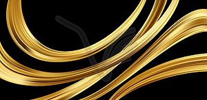 Gold 3d wave. Abstract motion Modern . Luxury Golde - vector clipart