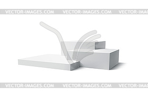 Background 3d white podium product . Modern white - vector image
