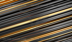 Gold black line 3d modern style background. - color vector clipart