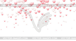 Happy Valentines Day festive background of flying - vector clipart