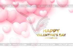 Design concept for Valentines day poster with pink - royalty-free vector clipart