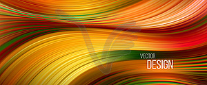 Full color flow wave trendy background. Background - vector clip art