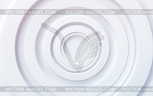 White volumetric concentric circles. Modern trendin - vector image