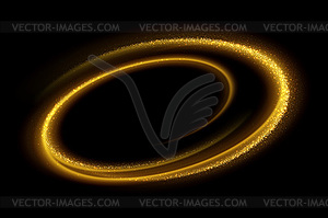 Gold wave flow and golden glitter. Abstract shiny - vector clipart