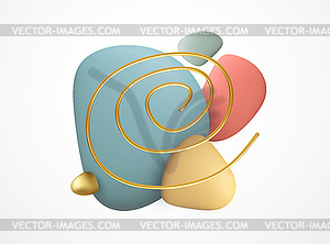 Realistic 3D shapes abstract creative backgrounds i - vector EPS clipart