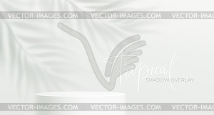 Realistic product podium and transparent shadow of - vector image