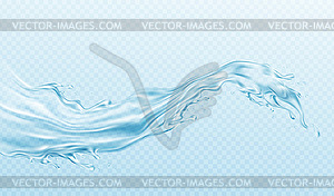 Realistic Water splash on transparent background. - vector clipart