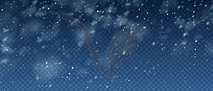 Snow Blizzard realistic overlay background. - vector clipart