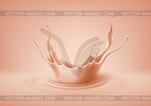 Crown splash of liquid foundation. Realistic 3d - vector image