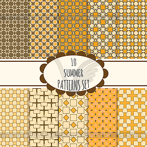 10 seamless patterns set - vector clip art