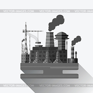 Industrial factory v. - vector image