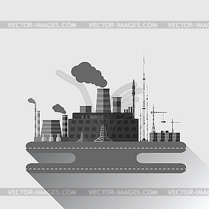 Industrial factory v. - vector clipart