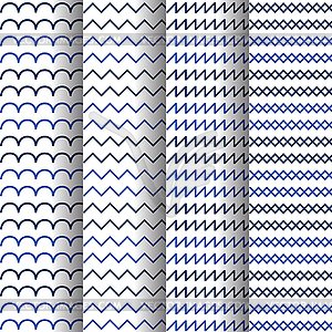 4 geometric patterns background design - vector EPS clipart