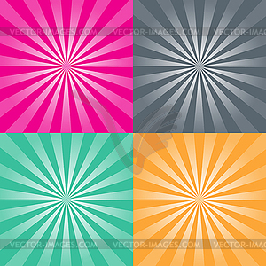 Set of four retro background - vector clip art