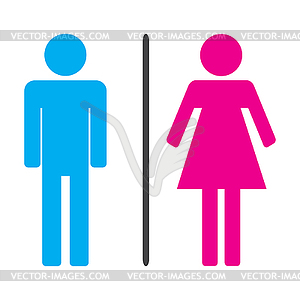 Мужской и женский знаки - изображение в векторе / векторный клипарт