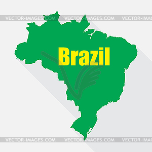 Flag of Brazil in flat - stock vector clipart